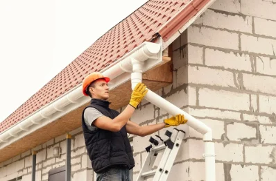 Pose et remplacement de gouttières à Laàs
